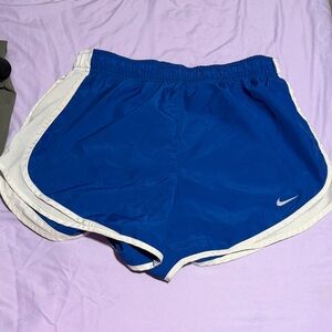 Nike Women's Royal Blue Athletic Shorts with White Trim